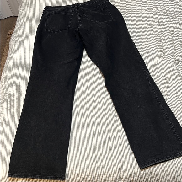 Abercrombie & Fitch Women's Black Straight Leg Jeans - Curve Love - Picture 3 of 3